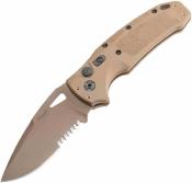 SIG36333 Hogue SIG K320A – Couteau Automatique Lame Acier CPM S30V Serr Manche Polymer Tan USA - Livraison Gratuite