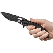 SKF423SEB Couteau SKIF Knives Defender Black Lame Blackwash Acier 9Cr18MoV IKBS - Livraison Gratuite