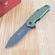 SMGF3133 Steel Will Tenet 2 SWF31-33 – Couteau Lame Acier D2 Black Manche G10 Olive Linerlock Clip Ambidextre – Livraison Gratuite