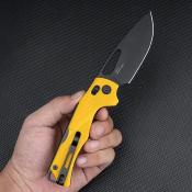 SRM239XGY Couteau SRM Mirage 239X-GY Drop Point Acier 14C28N Manche G10 Jaune Sécurité - Crossbar Lock  Livraison Gratuite