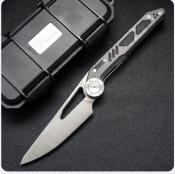 STEDG0401 NOC DG-04 Black – Lame Acier 440C Manche G10 Roulements Céramique Linerlock - Livraison Gratuite