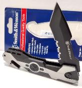 SWP1158708 Couteau Smith & Wesson SWP17 Rescue Lame Tanto Acier Inox Belt Cutter Glass Breaker - Livraison Gratuite