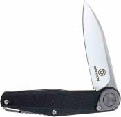 TF6010BK Defcon JK Series Fulcrum Lite | Couteau Lame Drop Point 14C28N | Manche G-10 Noir | Button Lock - Livraison Gratuite