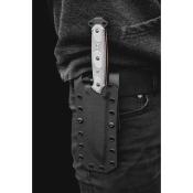 TPSXS01 Couteau Fixe TOPS Skullcrushers Xtreme Sidekick Lame Acier 1095HC Manche Micarta Gris USA - Livraison Gratuite