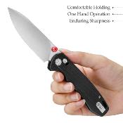 TVJM03BG14 Trivisa Dragonfly-B – Couteau Pliant EDC, Lame 14C28N, Manche G10, Verrouillage Axis Lock - Livraison Gratuite