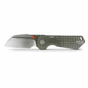 VOSA1311 Vosteed Hedgehog – Couteau Lame Sheepsfoot Acier CPM S35VN Manche Micarta Olive Top Liner Lock - Livraison Gratuite