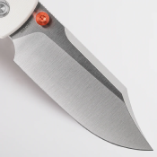 VOSA2912 Couteau Vosteed Raccoon Bowie Acier 14C28N Manche Micarta White Sécurité Top Liner Lock - Livraison Gratuite