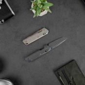 VOSA3510 Couteau pliant Vosteed Parallel A3510 | Lame Tanto Acier 154CM Manche Titane Roulement à Billes - Livraison Gratuite