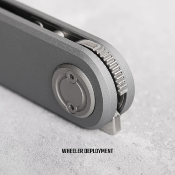 VOSA3703 Couteau Vosteed Corgi-V Lame Drop Point Acier 14C28N Manche Alu inium Gris, Sécurité Vanchor Lock – Livraison Gratuite