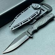 WARG2E49 Couteau WithArmour Clip Point Lame Fixe Acier Inox Manche ABS Housse Plastique - Livraison Gratuite
