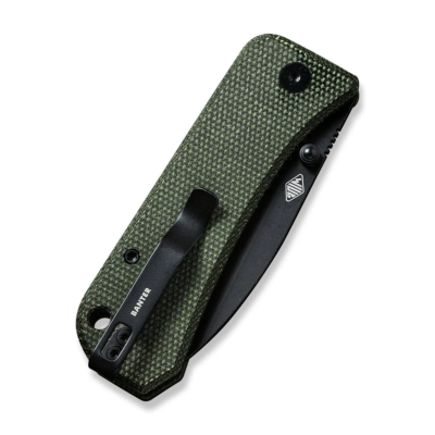 WE2004J Couteau We Knife Banter Lame Spear Point Acier S35VN Manche Micarta Vert Pivot Roulements à Billes - Livraison Gratuite