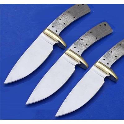 Lot de 3 Lames à Customiser Skinner Drop Point Lame Acier Inox BL013 - Livraison Gratuite