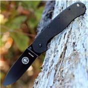 Couteau Esee Avispa Carbon Fiber/G-10 Lame Acier D2 Black Framelock BRK1302CFB - Free Shipping