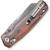 BTKMK06W4 Bestechman Cicada's Wing – Couteau pliant Axis Lock Lame Acier Damas Manche Desert Ironwood - Livraison Gratuite