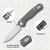 CMB18C CMB Explorer V2 | Couteau Lame Acier 14C28N Drop Point | Manche Black Micarta | Axis Lock | Livraison Gratuite