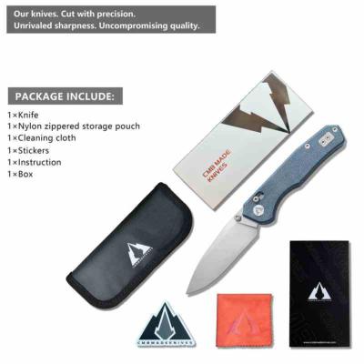 CMB18D CMB Explorer V2 | Couteau Lame Acier 14C28N Drop Point | Manche Blue Micarta | Axis Lock | Livraison Gratuite
