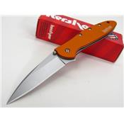 Couteau Kershaw Leek Orange A/O Lame Acier 14C28N Manche Alu 6061-T6 Made In USA KS1660OR - Free Shipping