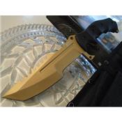 Couteau de Survie Tracker M-Tech Xtreme Tactical Tanto Acier 440 Gold MTX8054GD - Free Shipping