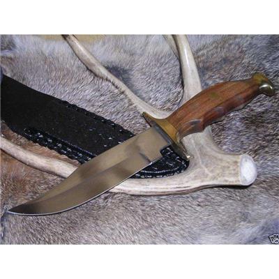 LOT DE 3 COUTEAU DE TRAVAIL BOWIE DE CHASSE MANCHE BOIS pa2945