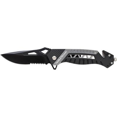 Couteau Smith&Wesson Rescue Flipper Lame Acier 8Cr13MoV Manche Alu SW608S - Free SHipping