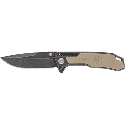 Couteau Smith&Wesson Tactical Desert Tan Lame Acier 8Cr13MoV Manche G-10 Framelock SW609 - Free Shipping