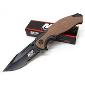 Couteau Smith&Wesson Military & Police Acier 8Cr13MoV Manche Alu Linerlock SWMP13GLS - Free Shipping