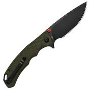 ATZ1702MGN ArtisanCutlery Tradition V2 – Lame Drop Point AR-RPM9 Blk Manche G10 Green, Verrouillage Liner Lock - Livraison Gratuite