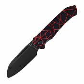 B1120A1 Couteau Pliant Tenable Rango Sheepfoot Lame Acier 14C28N Manche G10 Noir et Rouge Flipper Linerlock - Livraison Gratuite