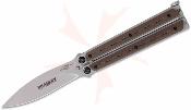 BCC902 Bradley Kimura Butterfly – Couteau Papillon Balisong Lame Acier Inox 154CM Spear Point Bead Blast, Manche G10 Coyote Latch USA – Livraison Gratuite