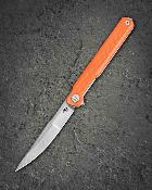 BTKG65B Bestech Duoz |  Couteau Lame Harpoon Acier 14C28N Satin | Manche Orange G10 Linerlock - Livraison Gratuite