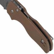 SC230GPBN15V Spyderco Lil' Native Sprint Run Couteau Lame Acier CPM-15V Manche G10 Marron Compression Lock USA | Livraison Gratuite
