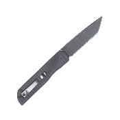 CBTPLRBKBTS Couteau Cobratec Prowler Lame Tanto Acier D2 – Partiellement crantée – Manche G10 Noir – Button Lock – Livraison Gratuite