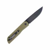 CBTPLRODBDS CobraTec Prowler | Couteau Pliant | Lame Drop Point D2 | Manche G-10 OD Green | Button Lock | Livraison Gratuite