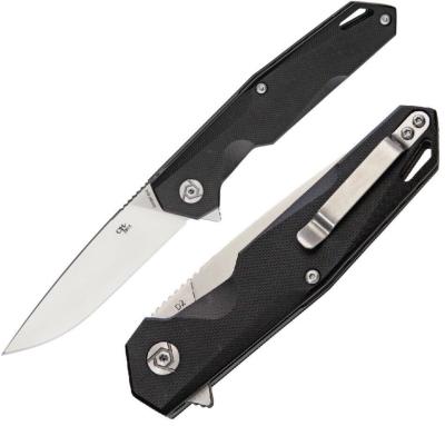 CH1047BK Couteau CH Knives Black Lame Acier D2 IKBS Linerlock - Livraison Gratuite