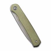 CIVC20010BB Couteau Civivi Stylum Lame Acier 10Cr15CoMoV Stonewash Manche Micarta Olive Slip Joint – Livraison Gratuite