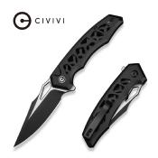 CIVC240391 Couteau Civivi Anaaki Black Clip Point Lame Acier Nitro-V Manche Aluminium Pivot Roulement à Billes Button Lock - Livraison Gratuite