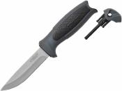 Lot de 3 CM19619 Couteau fixe Camillus Felix | Lame Drop Point acier 420 titane | Manche bi-matière gris/noir avec fire starter | Étui plastique – Livraison Gratuite