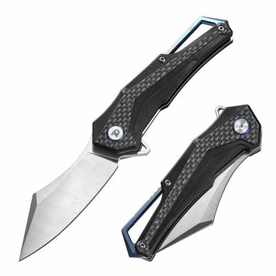 DTK3412C Couteau Dreamtech | Lame Acier D2 Satin | Manche G10 & Fibre de Carbone | Livraison Gratuite