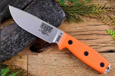 ES4PS35VOR Couteau ESEE Model 4 Lame S35VN Manche Orange G10 Made USA - Livraison Gratuite