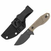 G014A8 Couteau Tenable Tiny Dancer | Lame Harpoon Acier D2 gray TiNi | Manche Sand G10 - Housse Kydex - Livraison Gratuite