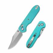 GEO2401G GEO Knife Ethereal Cutter – Couteau pliant Lame Acier M390 Clip Point Manche G10 Tiffany Blue Axis Lock - Livraison Gratuite