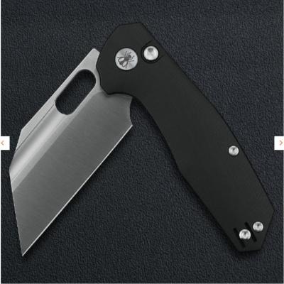 IFVF02BK Couteau Ironfly YOLO - Acier 14C28N - Lame Modified Tanto - Manche G10 Noir - Ouverture Flipper - Button Lock - Livraison Gratuite