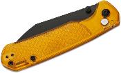 J1945AMB Couteau CJRB Pyrite Light Amber FRN - Lame Wharncliffe Acier AR-RPM9 Black PVD Button Lock Pivot Céramique - Livraison Gratuite