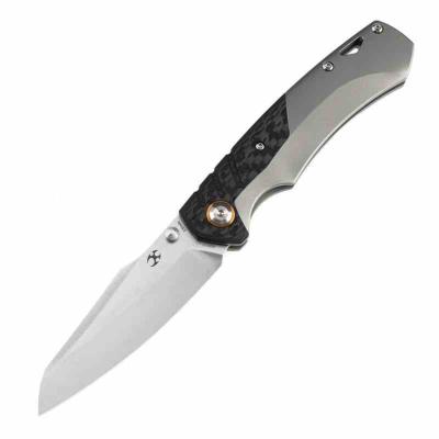 K1051A1 Kansept Weim Lame Acier CPM-S35VN Stonewash Manche Titane Carbone Twill Framelock - Livraison Gratuite