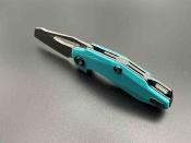 KETM088 Ketuo Thorn V2  - Couteau Pliant Linerlock Lame Acier 14C28N Satin Wharncliffe Manche G10 Bleu - Livraison Gratuite