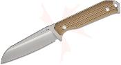 KI1045MS2  Kizer Begleiter Fix – Couteau Fixe EDC | Lame AEB-L Satin Hollow Grind | Manche G10 Tan | Étui Kydex | Livraison Gratuite