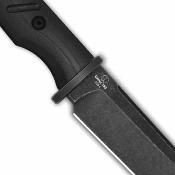 KI1096A1 Kizer Camp 180 - Couteau Fixe Outdoor Lame Drop Point Acier AEB-L Manche G10 Noir Étui Kydex - Livraison Gratuite