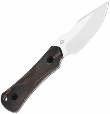 KI1122A4 Couteau Kizer Bone | Lame Acier AEB-L Stonewash | Manche Wood | Housse Kydex - Livraison Gratuite