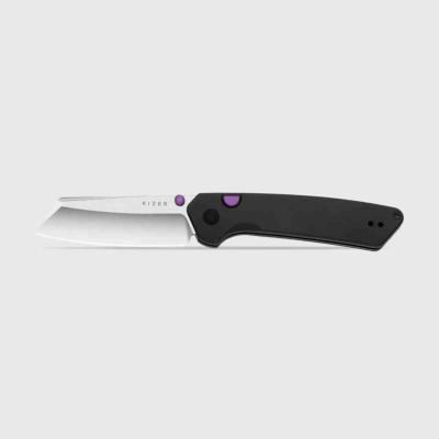 Ki3693A2 Couteau Kizer Madrac Premium | Lame Acier S45VN Reverse Tanto | Manche Aluminium Black | Button Lock | Livraison Gratuite