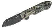 KIV3504C1 Couteau Kizer Guru Black Micarta Lame Sheepsfoot Acier 154CM IKBS - Livraison Gratuite 
